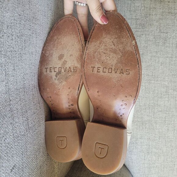 Tecovas The‎ Penny Womens Cowboy Ankle Boots Bone white Size 7. 5 B - Picture 11 of 11